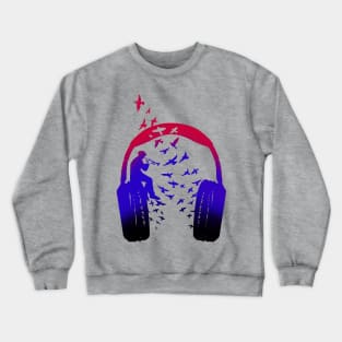 Headphone Music Bugle Crewneck Sweatshirt